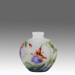 Early 20th Century Art Nouveau Cameo Glass "Violet Vase" by Daum Frères - Picture 1 of 12