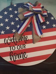 Welcome to Our Home Sign Front Door Round - Picture 1 of 4