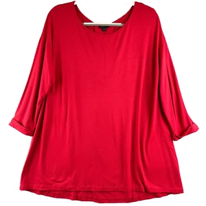J Jill Shirt Womens Large Red Jersey Knit Pullover Soft Wearever Collection - Bild 1 von 11