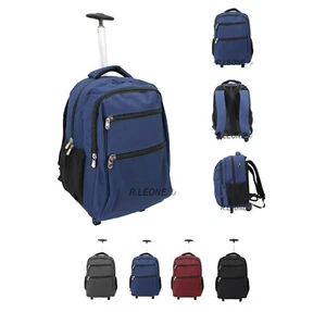 TROLLEY ZAINO CON 2 RUOTE  BAGAGLIO AEREO CON 2 RUOTE VIAGGI LOW COST 333 - Foto 1 di 26