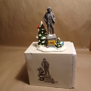 Dept 56 Snow Village - Village Statue of Mark Twain #51730 Huck Finn Author - Picture 1 of 2