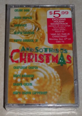AND SO THIS IS CHRISTMAS CASSETTE TAPE SONY BT 27501 ESTEFAN DION CONNICK 1999 - Image 1 of 3