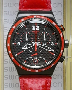 CRONOGRAFO SWATCH CHRONO YVM401 ROSSO FUOCO - ORIGINALE - FUORI CATALOGO - Foto 1 di 22