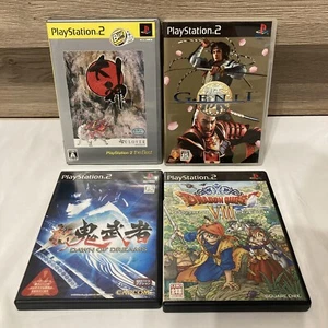 PS2 lot 4 video games dragon quest 8 onimusha genji ohkami ps 2 Japan Import - Picture 1 of 6