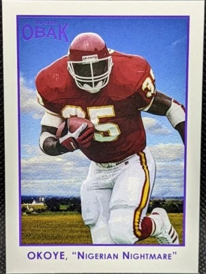 CHRISTIAN OKOYE 2011 TriStar Obak "Nigerian Nightmare" PURPLE #1/1 Chiefs One of - Image 1 of 2