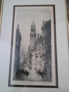 James Alphege Brewer Venice Art Framed Approx 24 Tall 12 Wide - Picture 1 of 8