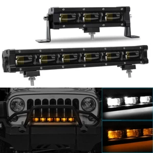 14" 8" 20" inch LED Work Light Bar Driving White Amber DRL Fog Offroad SUV Truck - Picture 1 of 18
