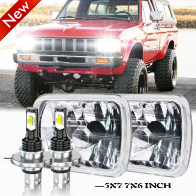 LED For Toyota Pickup 1982-1995 Truck Headlights Hi-Lo Beam Head Lamps Pair - Image 1 of 4