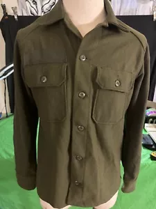 Vintage US Military Cold Weather Field Shirt, Olive Green 108, Medium - Picture 1 of 17
