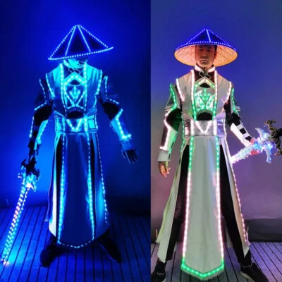 LED Luminous Colorful Costume Clothes Dance Glowing Lighting Party Supply Suits - Image 1 of 4