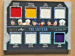 BOURQUE/COFFEY 2023 Leaf in the Game Used Hockey THE SIXTEEN Relic Patch 8/12