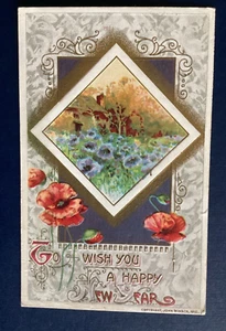 Postcard New Year John Winsch 1910 Lightly embossed  C68 - Picture 1 of 2