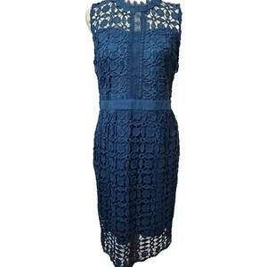 Divine Avenue Dress Womens Size 12 Green Teal Lace Cocktail Knee Length Evening - Picture 1 of 11