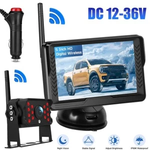 Digital Wireless Rear View Backup Camera System w/ 5" Monitor for Car Truck SUV - Picture 1 of 11