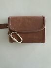 Coach Vintage Multifunction Wallet Keychain 7219 Brown Luxury Leather Rare
