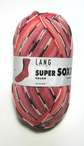 100g ball LANG SUPER SOXX COLOR sock Fingering weight knitting yarn #901 0207 - Picture 1 of 1