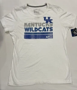 Kentucky Wildcats Shirt Women’s Slim Fit XL White Tee UK Nike Athletic - NWT - Picture 1 of 4