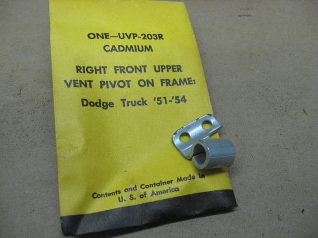 VENT WINDOW RIGHT FRONT UPPER PIVOT 1951 -54 DODGE TRUCK  MOPAR - Image 1 of 1