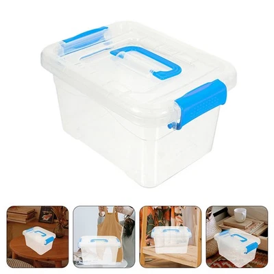  6 Pcs Contenitori in Plastica Scatole Di Immagazzinaggio Trasparente - Immagine 1 di 4