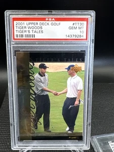 2001 UPPER DECK GOLF TIGER'S TALES #TT30 TIGER WOODS RC HOF PSA 10 - Picture 1 of 2