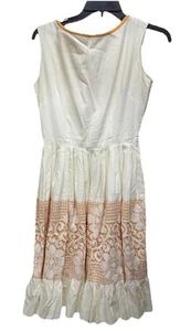 Jo White Design Vintage Cream & White 1950s dress Size Medium - Picture 1 of 2