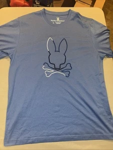 Psycho Bunny Shirt Mens Size 7 Blue Short Sleeve B6U410W1PC - Picture 1 of 12