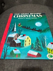 1949 The Night Before Christmas By Leonard Weisgard Hardcover Book First Edition - Foto 1 di 10