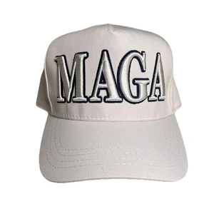 Gorra Oficial MAGA Trump Trucker Blanca Cali-Fama Hecha en EE. UU. Talla Única Nueva Gorra - Imagen 1 de 9