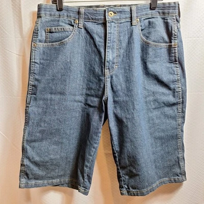 DICKIES Flex Jorts Jean Short Sz 34 Blue Denim Baggy Loose Skater 90s Y2K Work - Image 1 of 4