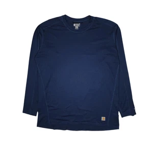 CARHARTT Navy T Shirt Tee Force Activewear Long Sleeve Polyester Mens XXXL - Picture 1 of 5
