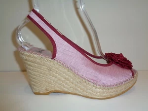 Vidorreta Size 10 10.5 Eur 41 FLAIR Mauve Jute Wedge Sandals New Womens Shoes - Picture 1 of 12