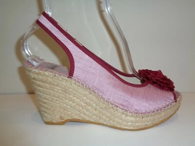 Vidorreta Size 10 10.5 Eur 41 FLAIR Mauve Jute Wedge Sandals New Womens Shoes - Image 1 of 4