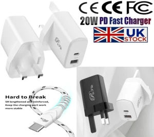 Rapide Chargeur 20W Prise Murale Adaptateur & Câble Pour Pixel 9 Pro XL Pli 8A 8 - Photo 1 sur 23