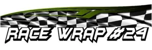 RACE CAR GRAPHICS #24 Half Wrap Vinyl Decal IMCA Late Model Dirt Trailer Truck - Bild 1 von 3