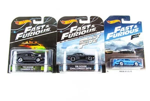 Hot Wheels Fast & Furious Retro Entertainment Lot Challenger Charger Porsche 911 - Picture 1 of 5