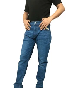 Mens Slim Fit Jeans Stretch Denim Pants Slim Skinny Casual Designer Jeans - Picture 1 of 12
