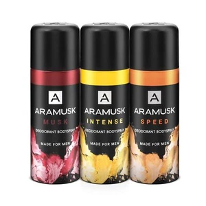 Aramusk Deodorant Körperspray für Herren Pack 3 Jedes 150 ML Moschus - Bild 1 von 4