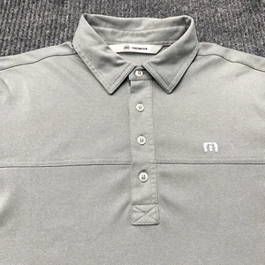 Travis Mathew Polo Shirt Mens Small Gray Stretch Short Sleeve Performance Golf - Picture 1 of 10