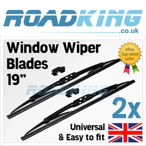 2x 19" Deluxe Front Blades Windscreen Window Wipers | Universal & Easy Fitting - Picture 1 of 1