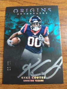 2018 Origins Silver Ink /25 Keke Coutee #OA-KC Rookie Auto RC Houston Texans - Picture 1 of 2