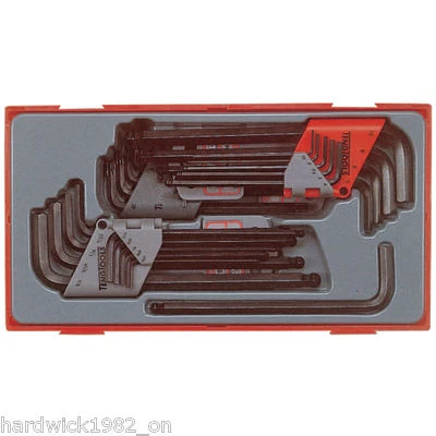 Teng Tools 28 Piece Hex Allen Star Torx Key Tool Set + Tray Case - Image 1 of 4