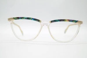 Vintage Alpina GF 052 Gold Transparent Mehrfarbig Oval Brille Brillengestell NOS - Bild 1 von 6