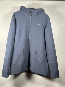 Blue Under Armour Hooded Full Zip Coat With Fleece Lining - XL - Picture 1 of 3