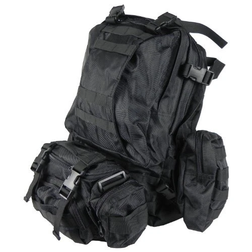 3 Day Assault Pack Black Special Ops Backpack Military MOLLE Rucksack - Image 1 of 4