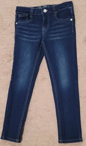 Girls Size 6 Embroidered Dark Blue Jeans. Red Love Denim Jeans - Picture 1 of 2
