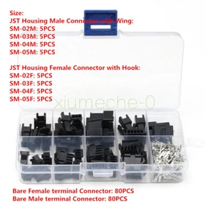 2/3/4/5Pin JST 2,54mm Dupont Terminale Cavo Connettore Spina Kit 200pz/set F - Foto 1 di 7