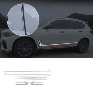 For BMW X5 G05 2019-2023 Silver Steel Car Body Door Side Molding Sill Guard trim - Picture 1 of 9