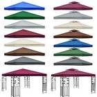 3x3m Garden Gazebo Top Cover Roof Replacement Fabric Tent Canopy 2-Tier 1-Tier
