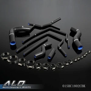 Fit For 1996-2000 Impreza GC8 GF8 STI EJ20 WRX Silicone Radiator Hose Kit Black - Picture 1 of 12