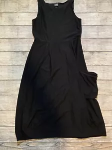 Eileen Fisher Black Scoop Neck Long Dress Viscose Nylon Spandex Sleeveless Small - Picture 1 of 7